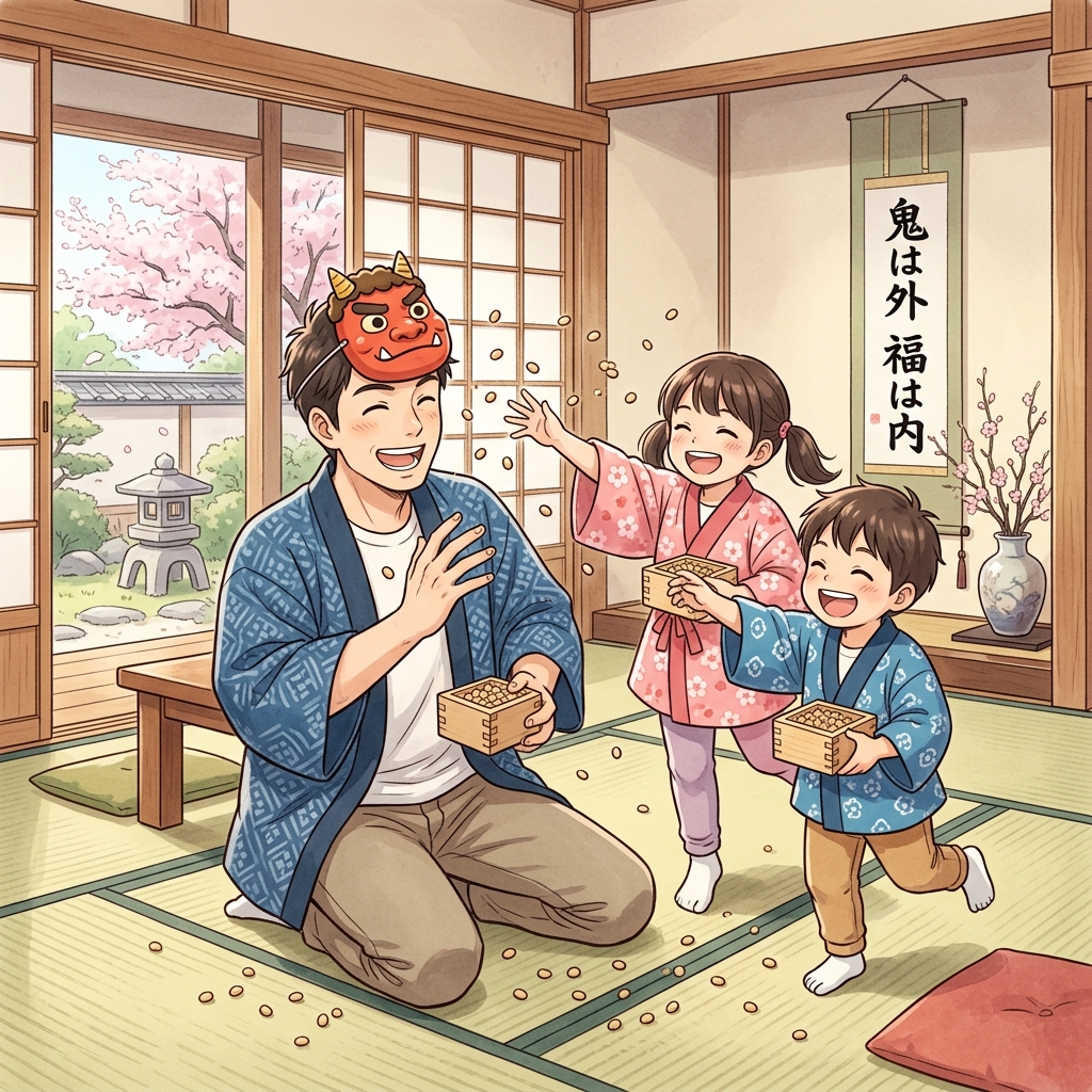 Setsubun: Tradisi Lempar Kacang Usir Setan