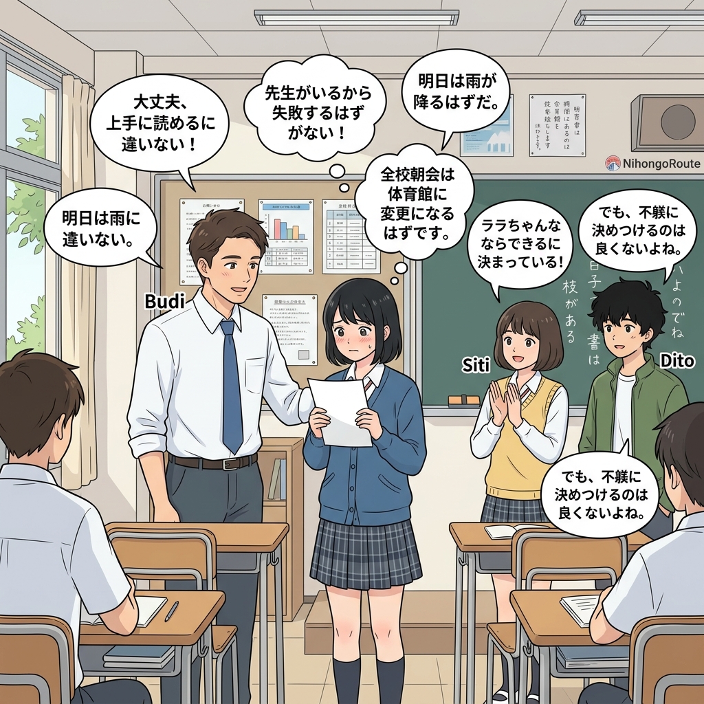 Bab 20: Dugaan & Spekulasi: ~に違いない, ~はずだ