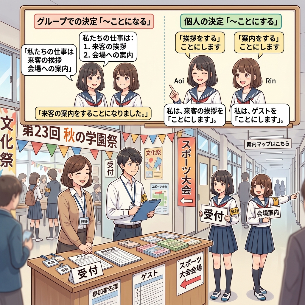 Bab 26: Keputusan: ~ことにする, ~ことになる