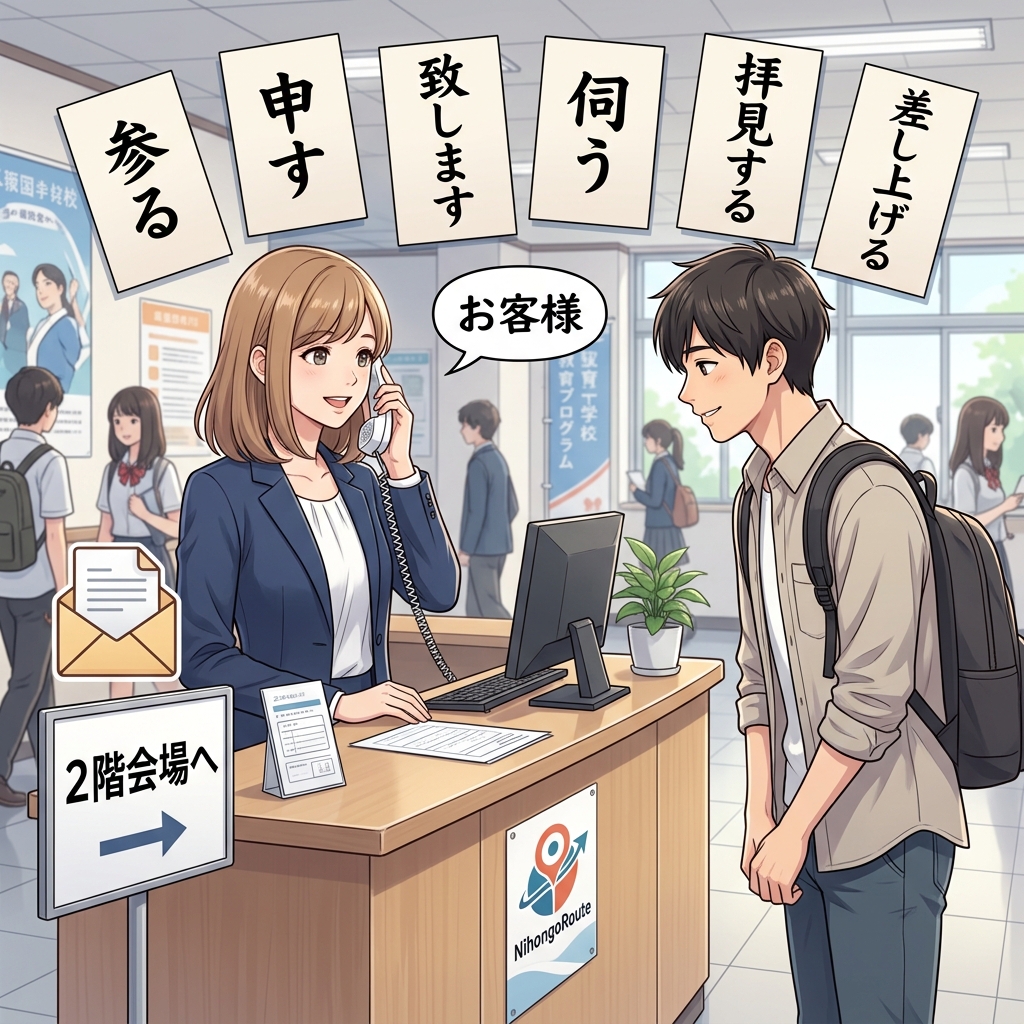 Bab 19: Kenjougo: 参る, 申す