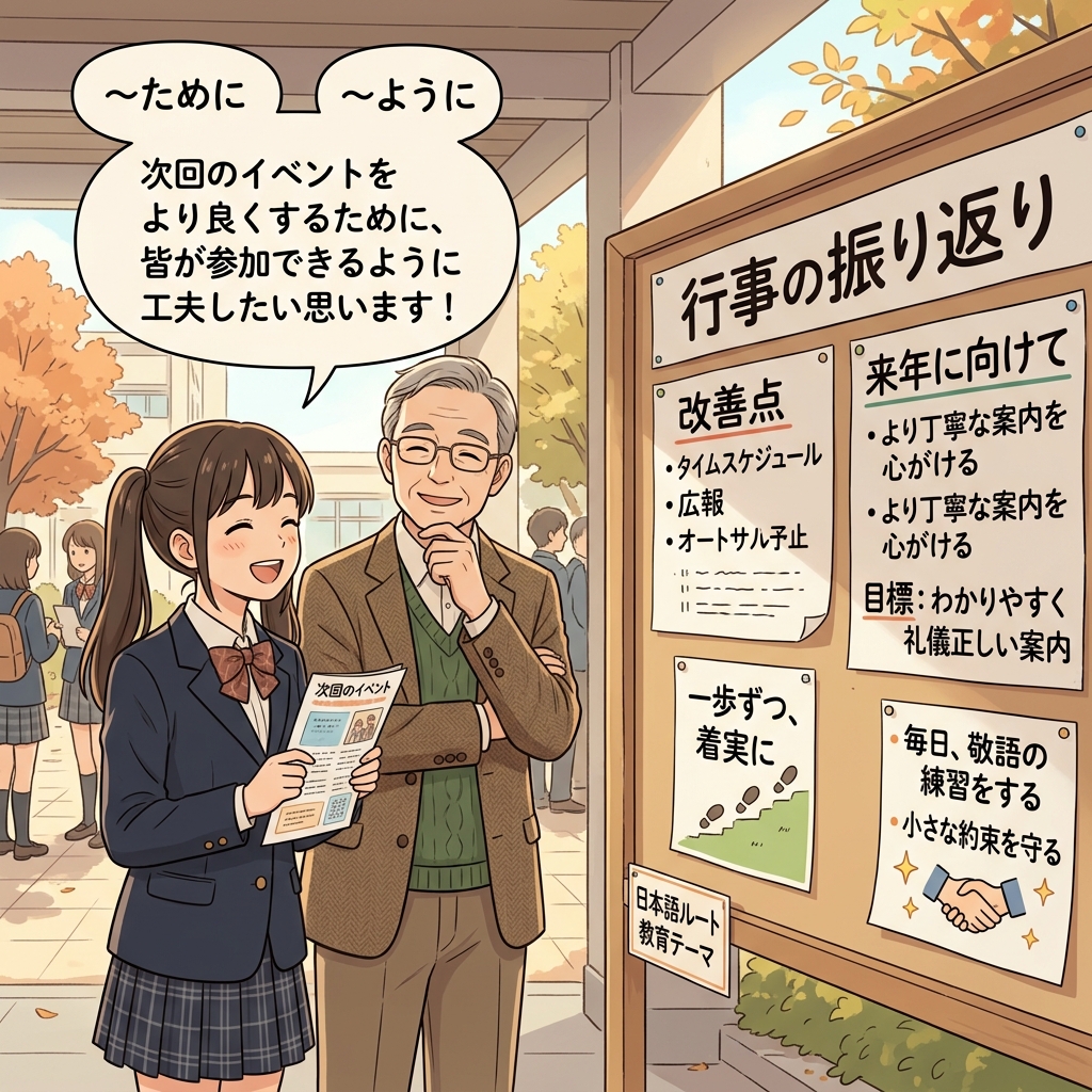 Bab 21: Tujuan: ~ために, ~ように