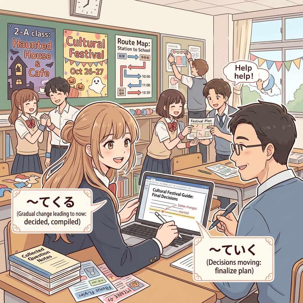 Bab 23: Perubahan & Keputusan: ~てくる, ~ていく