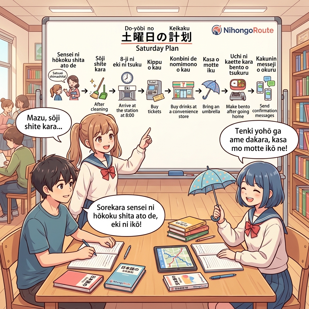 Bab 8: Waktu Berurutan: ~たあとで, ~てから