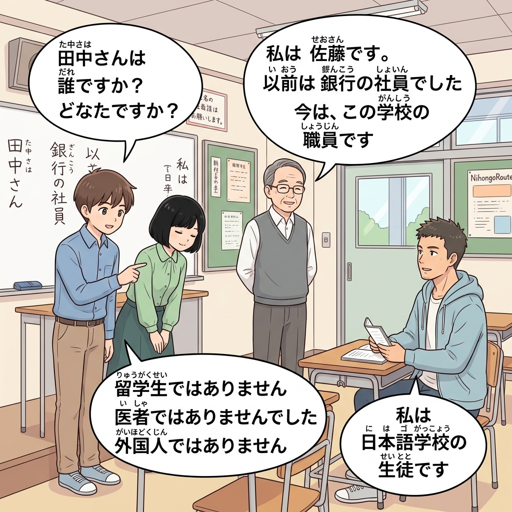Bab 2: Menanyakan Identitas: ~ではありません, ~でした