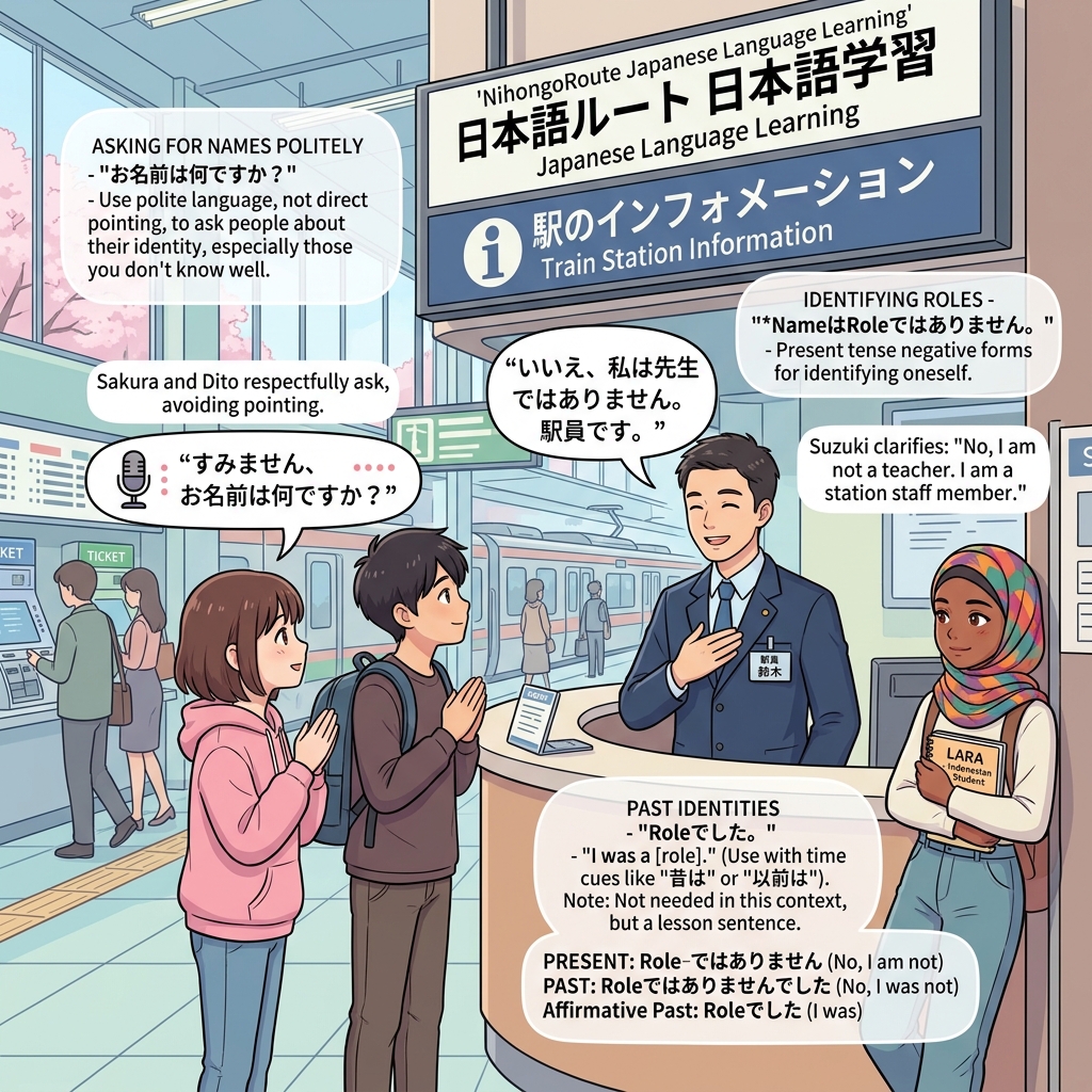 Bab 28: Menanyakan Identitas 2: ~ではありません, ~でした
